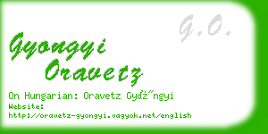 gyongyi oravetz business card